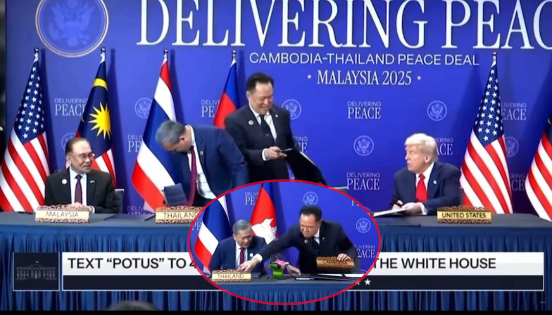 ក្រោយពិធីចុះហត្ថលេខាកិច្ចព្រមព្រៀងសន្តិភាព កម្ពុជា-ថៃ មិនទាន់ចប់ស្រួលបួលផង នាយករដ្ឋមន្រ្តីថៃរងការរិះគន់ស្ពឹកមុខ ពីមតិសាធារណជនដែលបានទស្សនាការផ្សាយបន្តផ្ទាល់លំដាប់អន្តរជាតិ