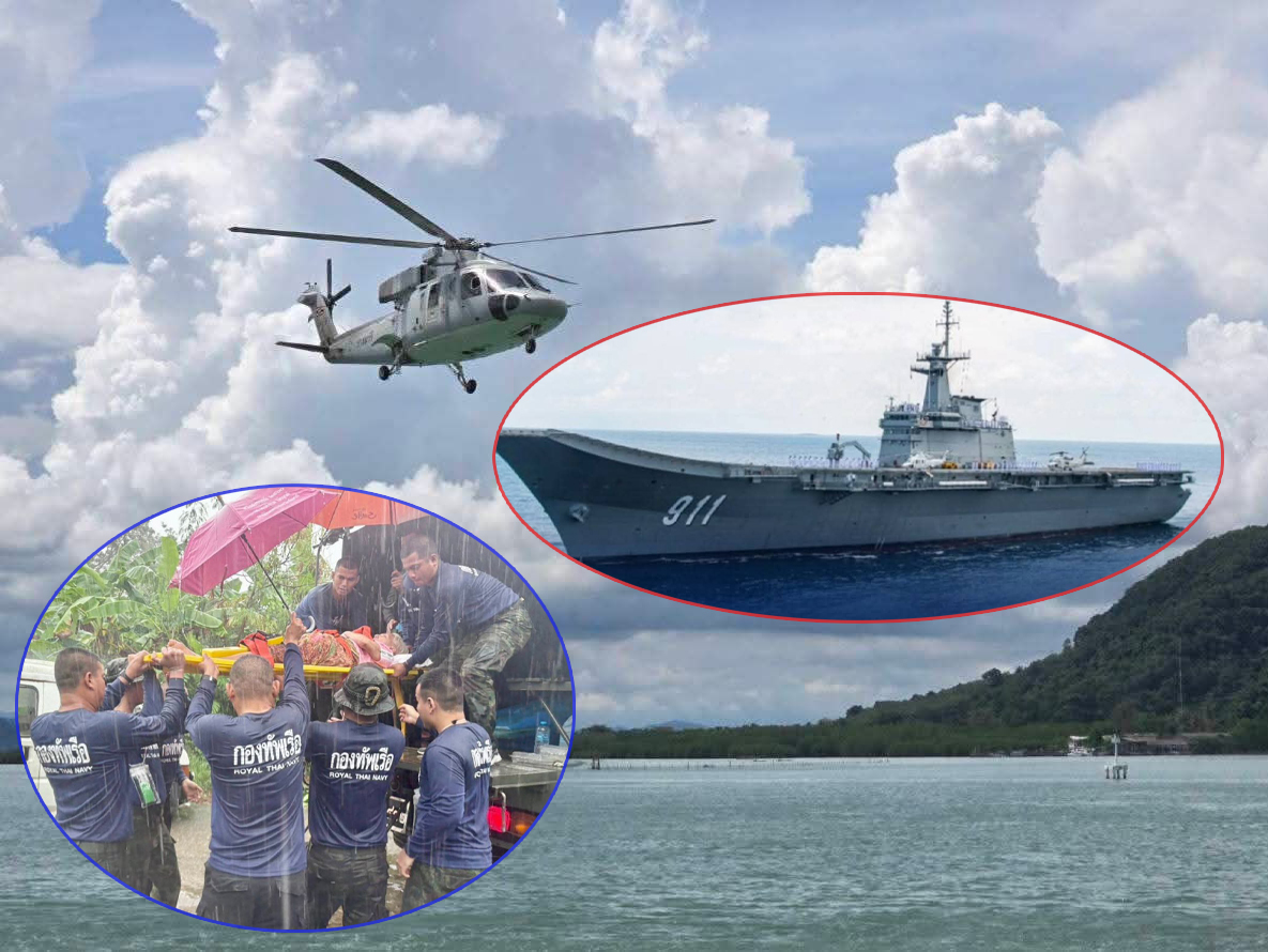 ទឹកជំនន់វាយលុកខ្លាំង ថៃទប់លែងជាប់ហើយពេលនេះ! បញ្ចូននាវាចម្បាំង និងឧទ្ធម្ភាគចក្រ ជួយសង្គ្រោះ