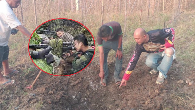 មិនទាន់ហ៊ានក្អកនឹងមីយ៉ាន់ម៉ា! គ្រាប់កាំភ្លើងត្បាល់មីយ៉ាន់ម៉ាបានផ្លោងធ្លាក់ចូលក្នុងទឹកដីថៃជាថ្មី