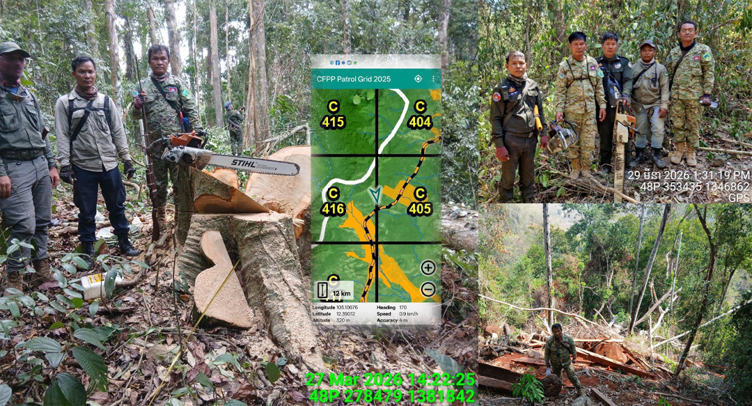 មន្រ្តីក្រសួងបរិស្ថាន ចុះល្បាត ៨៤លើក និងបង្រ្កាបបទល្មើស ២៧ករណី ក្នុងខែមីនា ឆ្នាំ២០២៦ ដើម្បីពង្រឹងការគ្រប់គ្រងធនធានធម្មជាតិ នៅឧទ្យានជាតិជូរភ្នំក្រវាញ